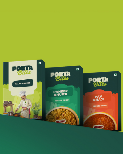 Desi Spice Kick - Pav Bhaji | Paneer Bhurji | Palak Paneer (1 Pack of Each)