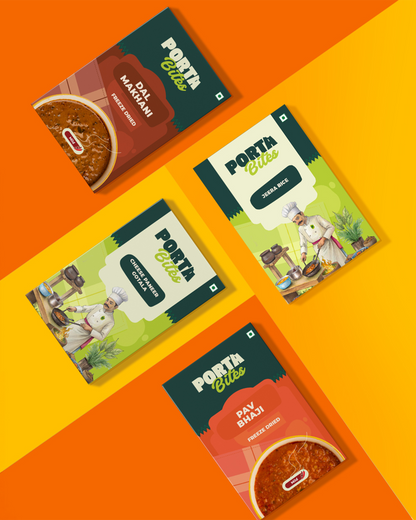 Bestseller Combo 1 - Jeera Rice | Dal Makhani | Pav Bhaji | Cheese Paneer Gotala (1 Pack of Each)