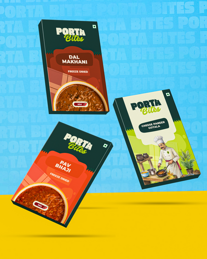 Royal Feast - Cheese Paneer Gotala | Dal Makhani | Pav Bhaji (1 Pack Of Each)