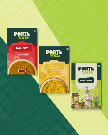 Celebration Combo - Dal Fry | Surti Khamni | Palak Paneer (1 Pack of Each)